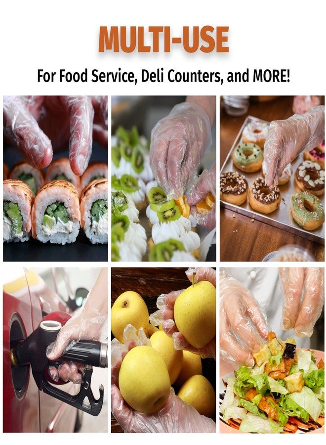 GORILLA SUPPLY 500 BPA Free Premium Disposable Gloves Poly PE LDPE Plastic for Kitchen Food Handling Food Prep Latex & Powder Free (500 Count, Medium) - Image 5